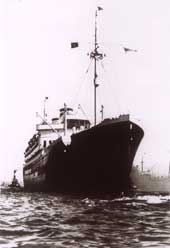 Le Saint-Louis, en mer, transporte des rfugis juifs allemands vers Cuba. 1939.