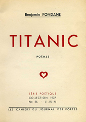 Exemplaire de Titanic ddicac par Benjamin Fondane  Yanette Deltang-Tardif.