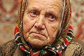 Hanna Antonivna Gonovaltchiouk. N�e en 1921. Interview�e � Berditchev, r�gion de Zhitomir le 16 octobre 2005. T�moin direct. T�moin 251. � Guillaume Ribot Hanna Antonivna Gonovaltchiouk