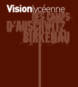 Logo de l'exposition Vision lycenne du camp d'Auschwitz-Birkenau