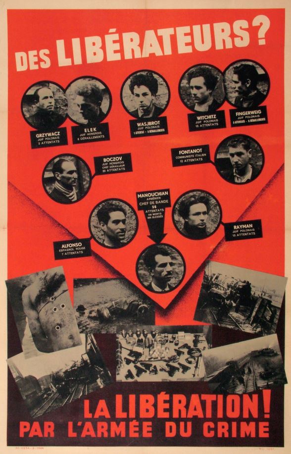 affiche rouge exposition Mémorial de la Shoah