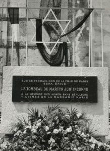 tombeau martyr juif inconnu Mémorial Shoah