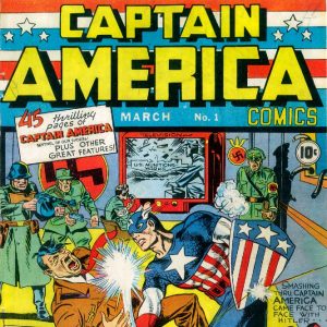 Captain America Comics, Vol. 1 # 1, couverture de Joe Simon, Jack Kirby, Marvel, mars 1941.