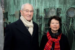Hubert Cain et son épouse Larissa au Mémorial de la Shoah en 2015